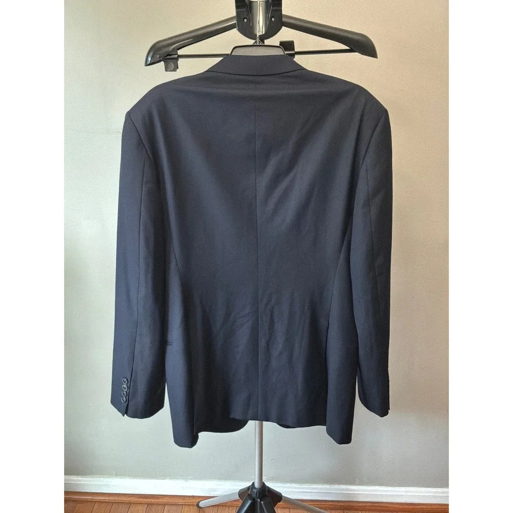 Armani Collezioni Blazer Mens 42R Navy Blue Italian Wool Old Money Sport Coat